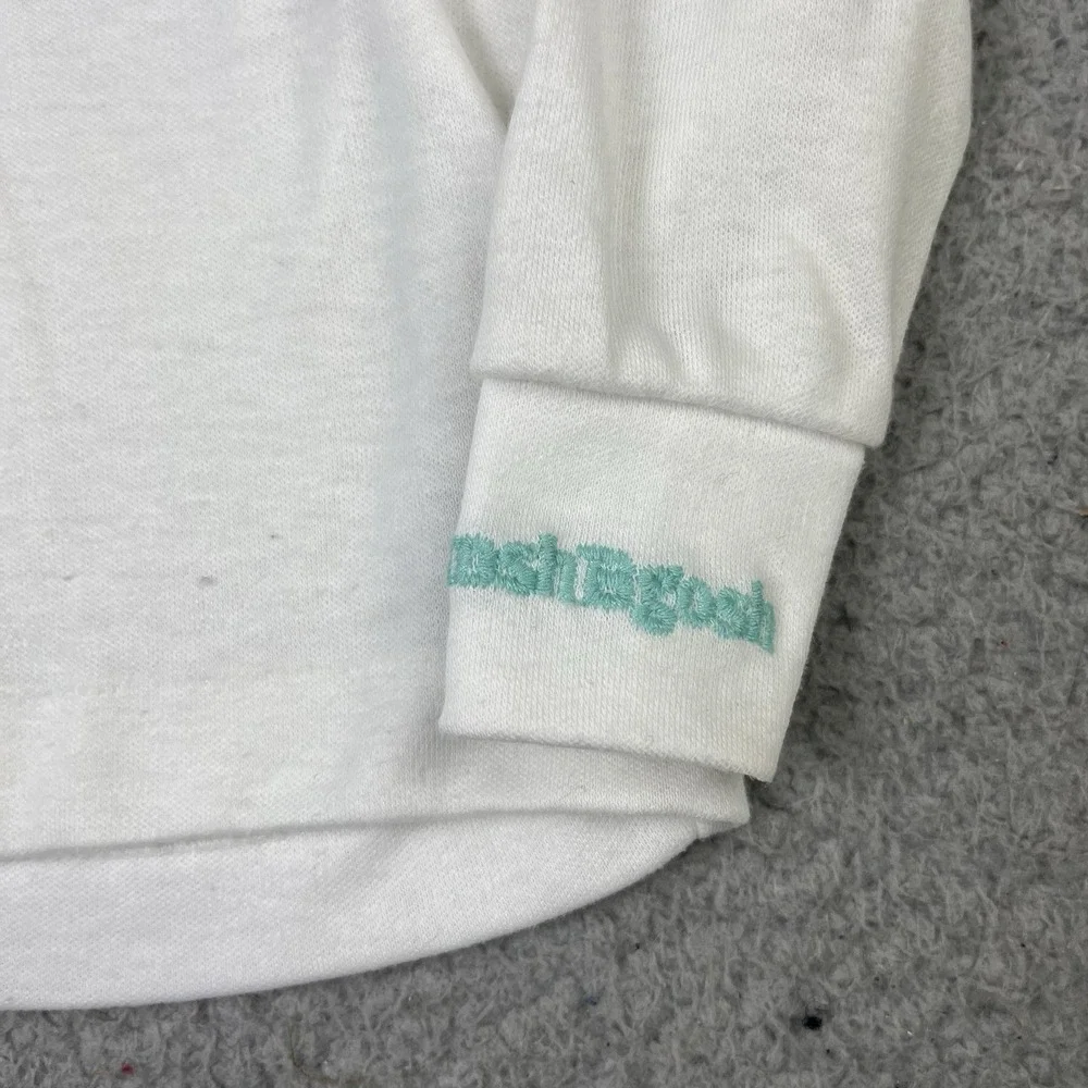 Vintage OshKosh B'Gosh Blue White Doll Turtleneck Ruffle Shoulders USA Size 2T